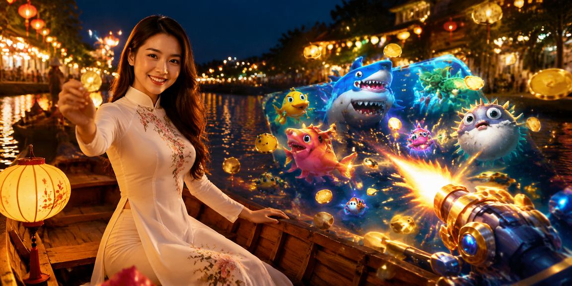 Trò chơi bắn cá online tại Hội An với không khí đèn lồng truyền thống
